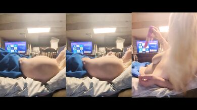 Big titted MILF mommy caught blowing her brains out alone