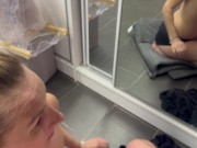 I suck him quickly in the garage because my parents are there and I receive a facial