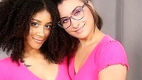Angeline Red And Arianna Aimes In Interracial Lesbian Party
