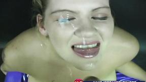 ”P-O-V cum tart Claire jerks off meat”