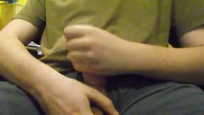 Jerking off with warm oil and a huge orgasm