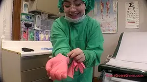 Nurse Lenna Lux Trying On Gloves - Part 1 of 1