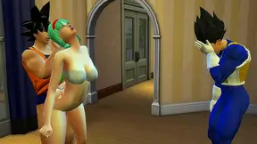 Bulma Cheats With Goku While Vegeta Watches Helplessly In Dragon Ball Hentai