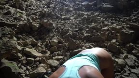 Hiking adventure ends in cave fuck facial