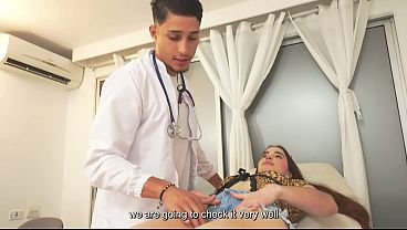 Doctor cures his horny patient'_s numb pussy by fucking her hard with his thick cock!