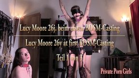 lucy moore 26j. beim bdsm bi-sklavinnen-casting - teil 1 von 3