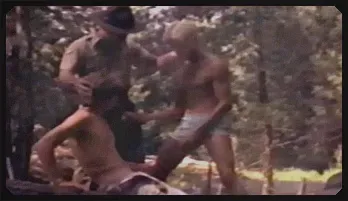 Vintage Gay Outdoor Threesome & Raw Anal Action
