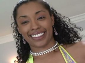 African slut takes a massive con in her body!