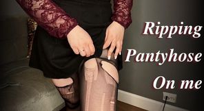 Ripping My Pantyhose On Myself | ASMR & Satisfaction