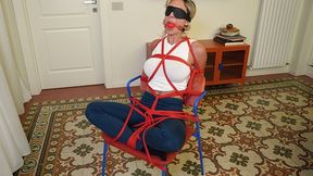 EleonoreFeet Chairtied in “Cross-Legged, Rope-Tied & Out of Sight”