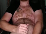 Quick jerk n' cum, in the office chair