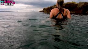 Erotic Underwater Swimsuit Strip: Tease to Nude in Sea