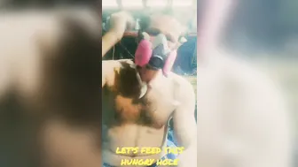 Daddy Stud Rough Dildo Play in Woodshed
