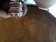 Chastity men cum