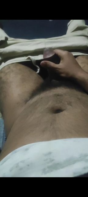 Masturbation a young male solo