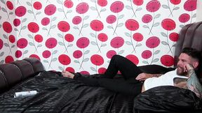 Submissive maid Tia Layne faces harsh discipline from her strict master in a bondage roleplay