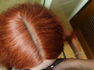 Washed off excited hotty`s makeup in the crapper