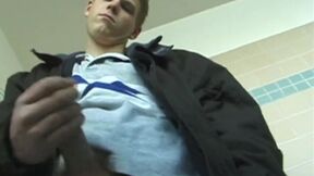 ”Christian Beats Off In Toilet”