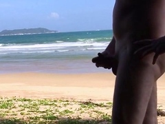 Outdoor Beach Fun with a Big Cock