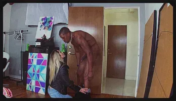 Blonde Bombshell Goldie Rush Sucks a Massive Cock