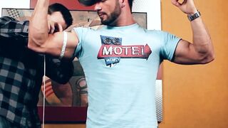 "Tattooed Hunk Jerks Off For You! Solo Masturbation With Manual Deboxer"