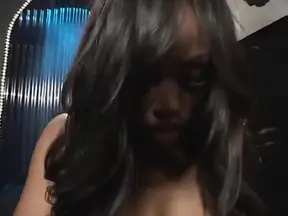 Sultry ebony cowgirl takes a fat white cock hardcore
