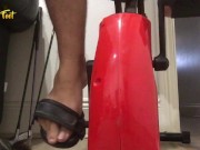 I’LL LET YOU FINISH ON MY FEET - BAREFOOT BIKE RIDING - MANLYFOOT - EXERCISE BIKE 🦶 🚲
