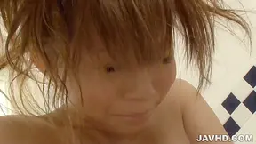Japanese Amateur Konatsu Aozona Masturbates in the Tub - Must-See!