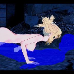 Dr Stone Hentai - Kohaku Boobjob and Handjob - Japanese Asian Manga Anime Game Porn