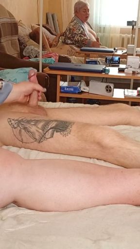 Stepmom makes a great blowjob and jerks off   Clip 2