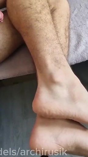 A Dirty Bitch Covered in Cum From Fucking Like a Slut on a Table