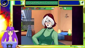Hot X-Men Anime Rogue Enjoys Big Dick In Shower For Pussy Pleasure