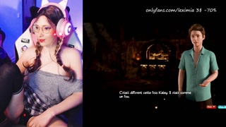 (Part 80) Threesome in a cave with Kaley and Alia ( porn game lets play FRENCH ) Treasure of nadia