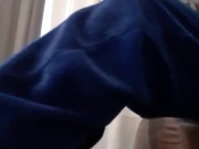 Twink teen in onesie got horny while reading
