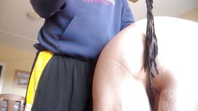 Jen gets her sexy ass whipped by John