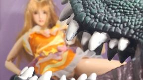 Transformed into a doll, eaten by a dinosaur, and swallowed
