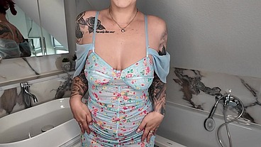 My new toy! I tested out my new dildo in my bathroom! I