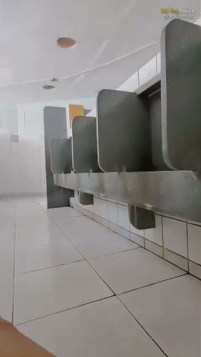 I Showed Myself off in the Public Restroom and Managed to Milk a Horny Delivery Guy on the Sly.