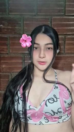 I masturbate and touch my big tits