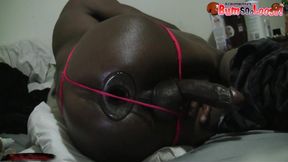Poor Black Af Boy's Asshole Gape Is Too Big for G-string - Dj Buttpussy
