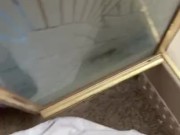 outside jerk off cum in rv