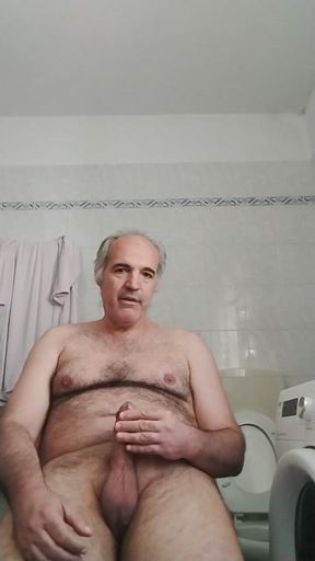 Lots of Pissing in the Basin and a Long Handjob and Dirty Language