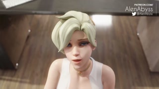 Mercy Secretary Throatfuck Throatpie Overwatch
