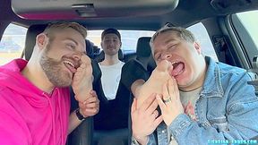 Dimitri Hops In For Some Foot Action With Matt And Ryder