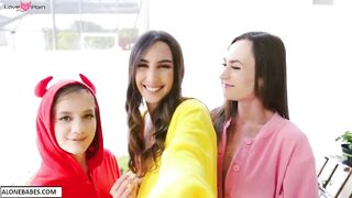 dakota burns dani damzel natalia nix teen step sister and girlfriend fucked and cream