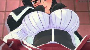 Tsubaki Shinra gets horny watching Xenovia sucking dick - HS DXD NTR Madness 13