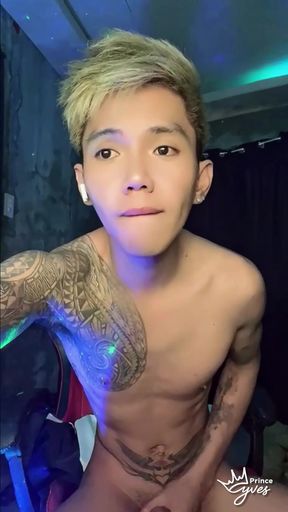 Inked Horny Twink Performed in a Live Webcam Show