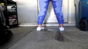 Nurse Constance pissing her nurse uniform scrubs
