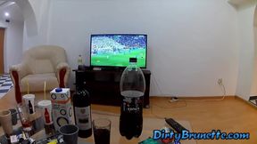 Old dude orders a coffee and fuck slutty wife while her husband watches them and then joins them - 2 scenes