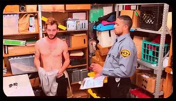 Bareback Punishment: Latino Officer Takes on Inked Thief Video collection